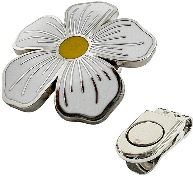 지봇골프 플라워 볼마커, 실버, 1개