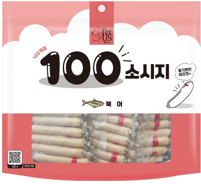 펫어스 강아지 백소시지 100p, 900g, 1개, 북어