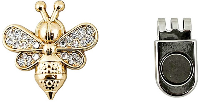 지봇골프 크리스탈 꿀벌 볼마커, 1 골드, 1개