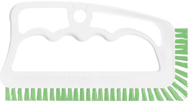 푸기네이터 화장실 창틀 욕실 타일 청소솔, 화이트 + 그린, 1개