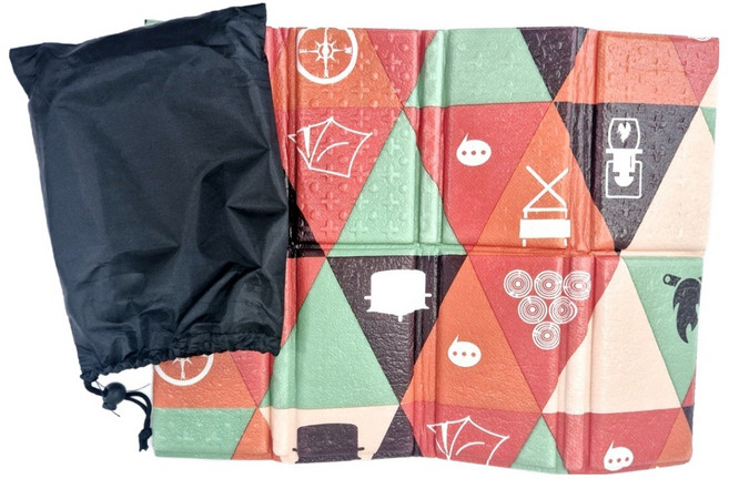 휴대용 등산 낚시 캠핑 미니 8단 접이식 방석, 혼합색상