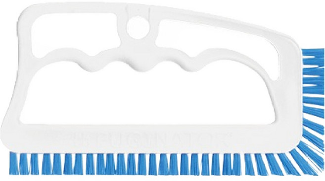 푸기네이터 화장실 창틀 욕실 타일 청소솔, 화이트 + 블루, 1개