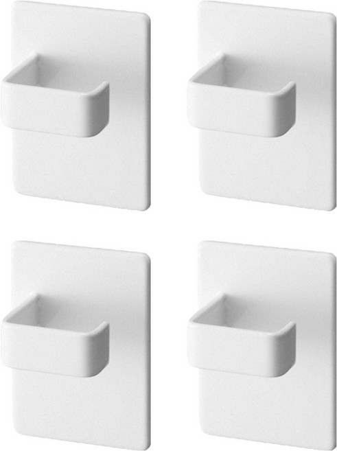 強力磁鐵 加大掛勾 衣架收納 萬用磁鐵掛勾, 4個, 白色