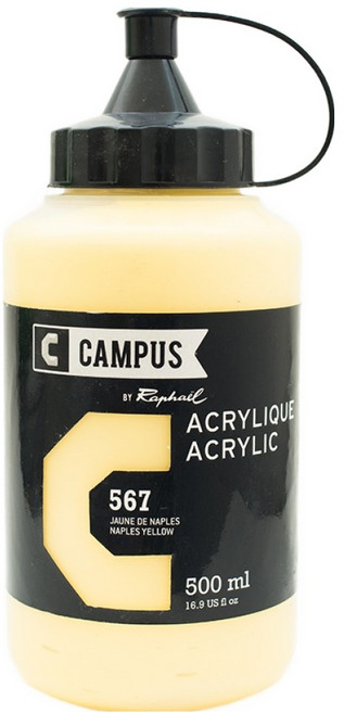 Raphael 壓克力顏料 N131761 567 那普勒斯黃, 500ml, 1色