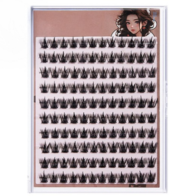 올웨일리 셀프 연장 아이래쉬 부분 가닥 인조 속눈썹 세트 TSP2611, 1개, 2(12mm)