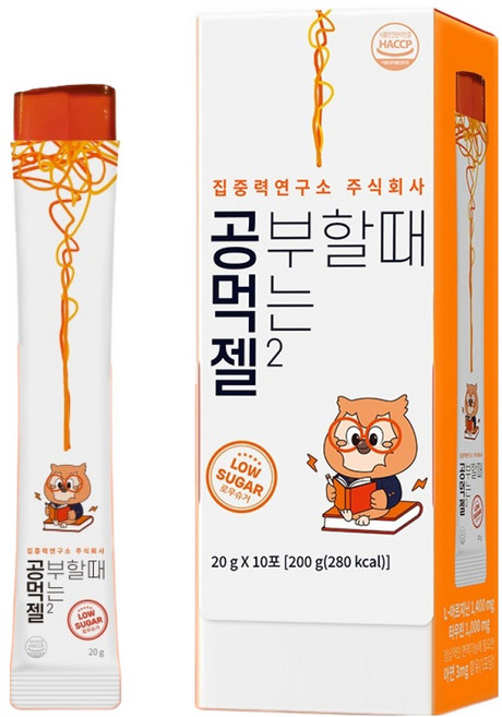 공부할때먹는젤2 집중력연구소 10p, 200g, 1개