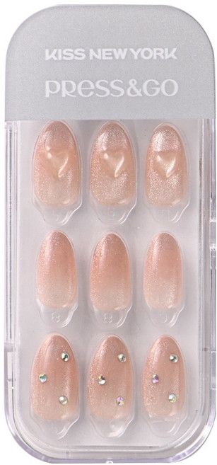 키스뉴욕 프레스앤고 네일팁, 코랄하트, 1개