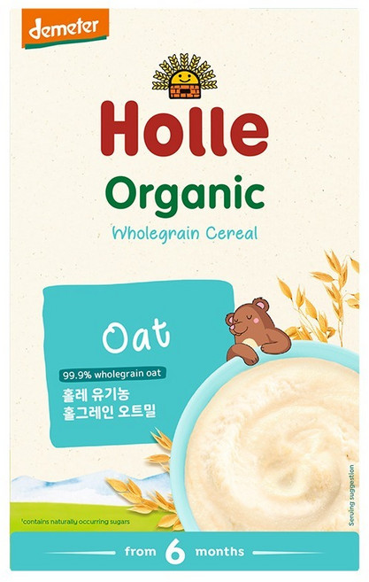 홀레 유아용 유기농 홀그레인 이유식, 오트밀, 250g, 1개