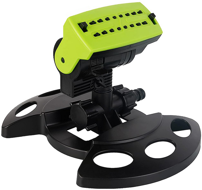 AHOYE 砲塔式搖擺自動澆花器, 1個, 黑綠色