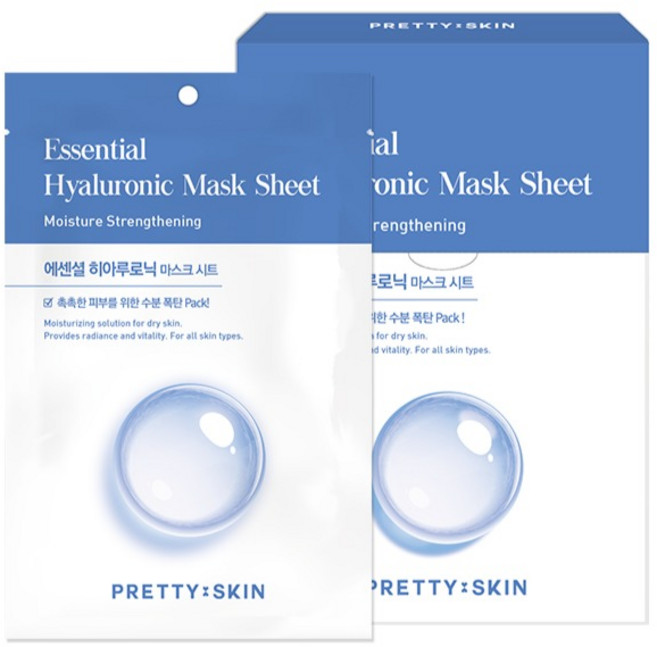 PRETTYSKIN. 精華玻尿酸面膜, 10入, 1個