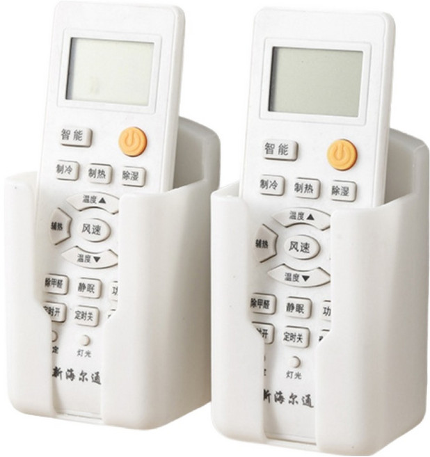 픽딜 편리한 에어컨 리모콘 거치대, 미디엄 화이트, 2개