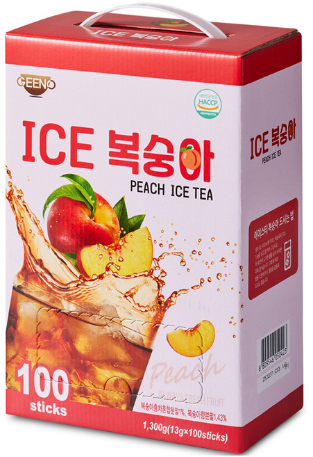 지노 아이스티 복숭아, 13g, 100개입, 1개