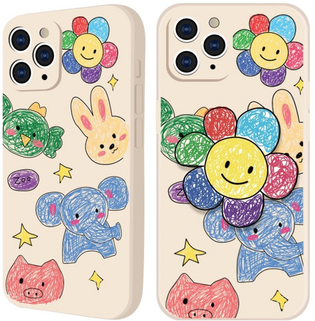 핫티몰 레인보우 스케치 휴대폰케이스 세트