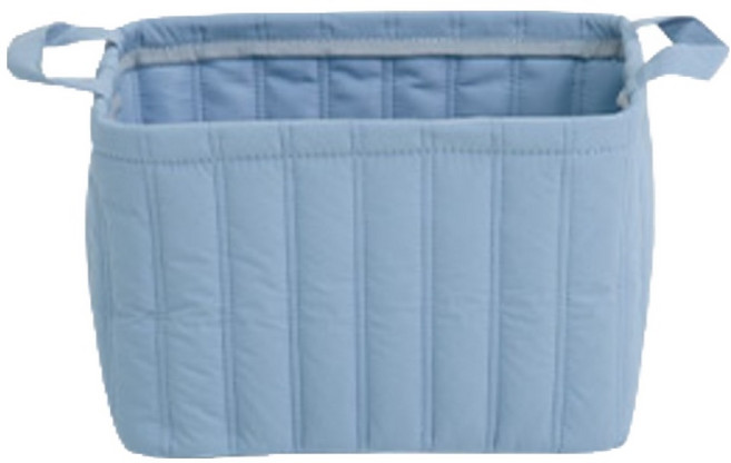 퀼팅 사각 바스켓, 블루, 1개