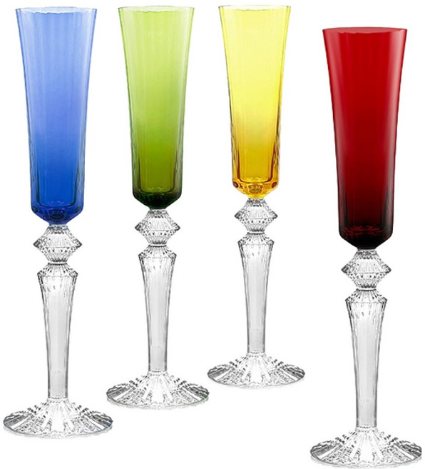 Baccarat 크리스탈 밀 누이 플루티시모 샴페인잔 4종 세트 2810814, 1세트, 170ml