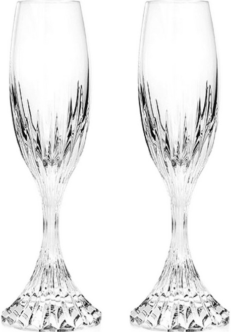 Baccarat 크리스탈 마세나 플루트 글라스 잔 2811797, 160ml, 2개