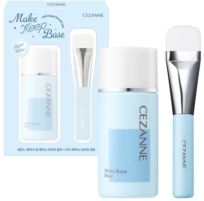 세잔느 메이크 킵 베이스 30ml + 미니 브러쉬 세트, 라이트블루, 1개 - 쿠팡