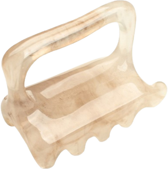 림플로우 수지 핸들형 괄사, 베이지, 1개