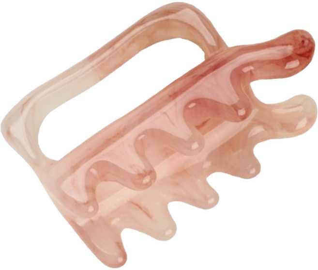 림플로우 수지 핸들형 괄사, 핑크, 1개