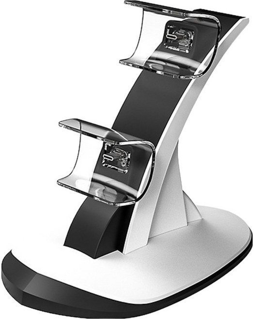 호후 플레이스테이션5 PS5 컨트롤러 듀얼센스 호환 동시 충전 거치대, 화이트, 1개