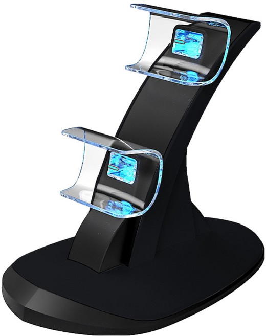 호후 플레이스테이션5 PS5 컨트롤러 듀얼센스 호환 동시 충전 거치대, 블랙, 1개