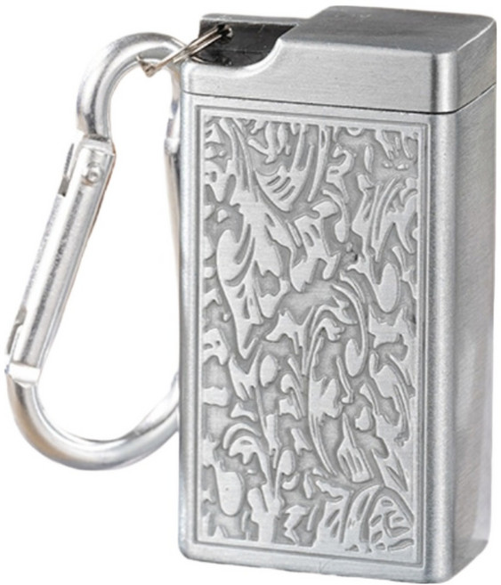 캐시리치 앤틱 메탈 미니 휴대용 재떨이 3 x 5.5cm, 825 실버, 1개