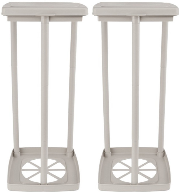 gadamda 봉투거치 프레임 분리수거함 2p, 애쉬그레이