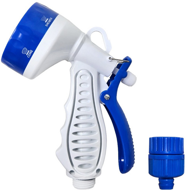 월드크린 블루젯 6기능 멀티 물 호스 스프레이 건, 1개, 혼합색상