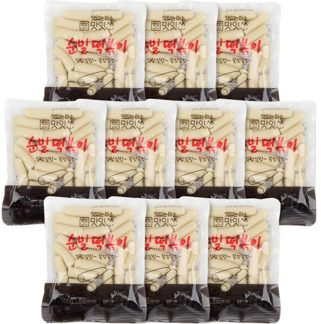 맛잇쏘 순밀 떡볶이떡, 160g, 10개