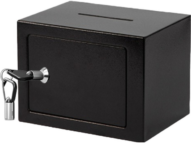 윰스 상단 투입 미니 열쇠금고, 블랙