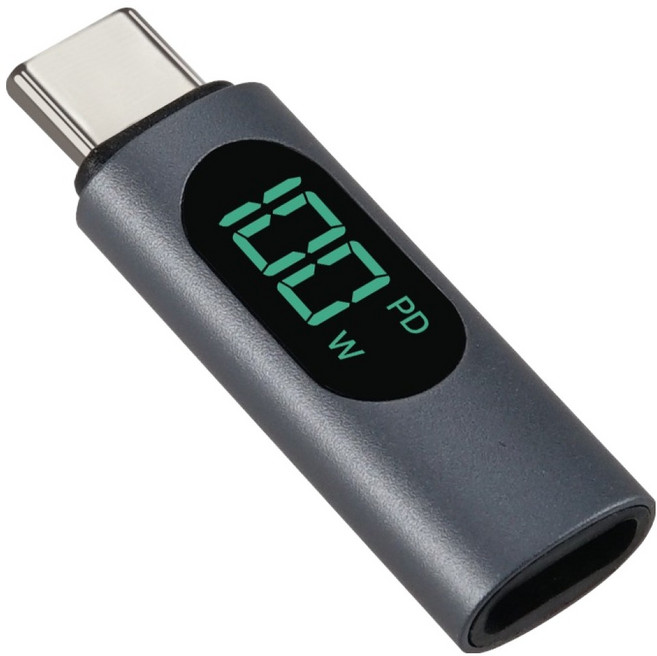 컴스 C타입 to C타입 PD 고속충전 LCD 디스플레이 젠더 MF 100W, 단일속성, 1개