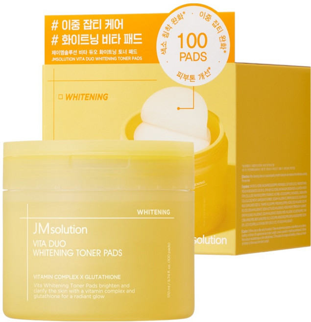 제이엠솔루션 비타 듀오 화이트닝 토너 패드 170ml, 100매입, 1개