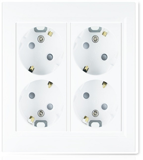 일신전기 블루밍 4구 매입 콘센트, 1개