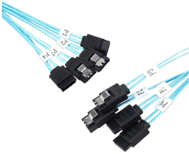 컴스 SATA3 연장 하드 HDD 6Gbps 클립 SATA 4p 케이블 BD145, 1개, 50cm