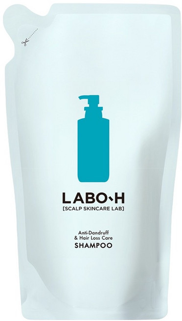 라보에이치 댄드러프클리닉 비듬 두피 각질 케어 약산성 샴푸 리필팩, 400ml, 1개