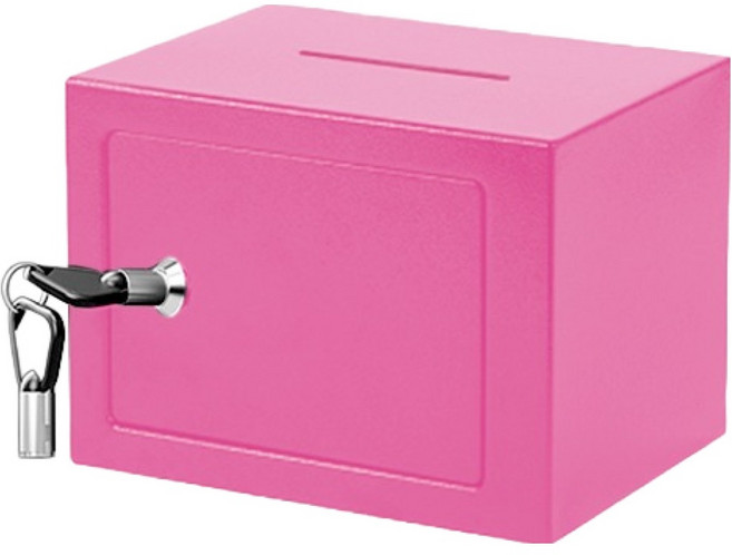 윰스 상단 투입 미니 열쇠금고, 핑크