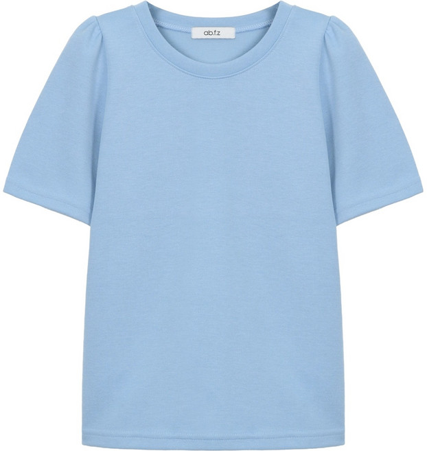 에이비에프지 여성용 퍼프소매 무지 라운드넥 반팔 티셔츠 AFZ5MK41