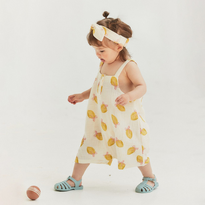 doudou n somn 檸檬紗布連身衣