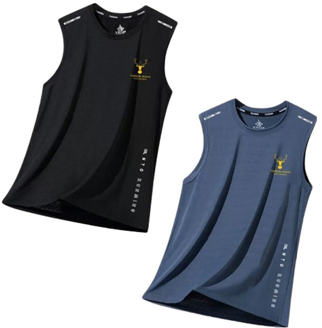 JTL 男士運動線條背心 2件組