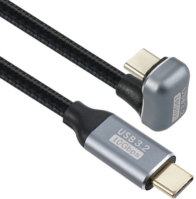 컴스 C타입 M-C타입 M USB 3.2 10Gbps PD 고속충전 꺾임 케이블 TB912, 50cm, 혼합색상, 1개