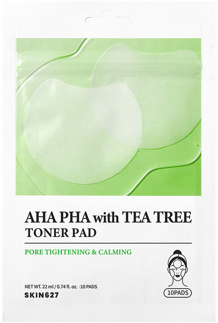 스킨627 아하파하 위드 티트리 토너 패드 22ml, 1개, 10매입