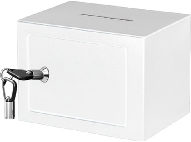 윰스 상단 투입 미니 열쇠금고, 화이트