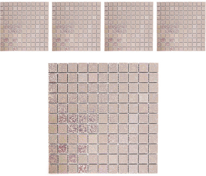 모네스페스 자기질 모자이크 타일 25mm, 워터진주오로라, 5개