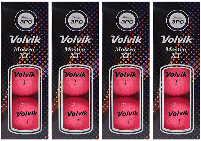 볼빅 모스트라 XT 비거리 골프공 3피스 43mm, 핑크, 3개입, 4개