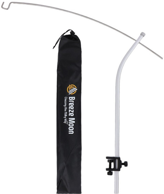 브리즈문 캠핑 테이블 아치형 IGT 랜턴걸이 조명 스탠드 + 보관파우치 세트, 실버, 1세트