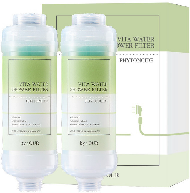 바이아우어 더 안심 비타민 샤워필터, 2개, 피톤치드향