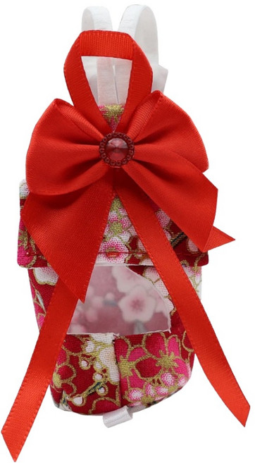 올하이 앵무새 하네스 옷 기저귀 06 붉은 벚꽃 M, 1개