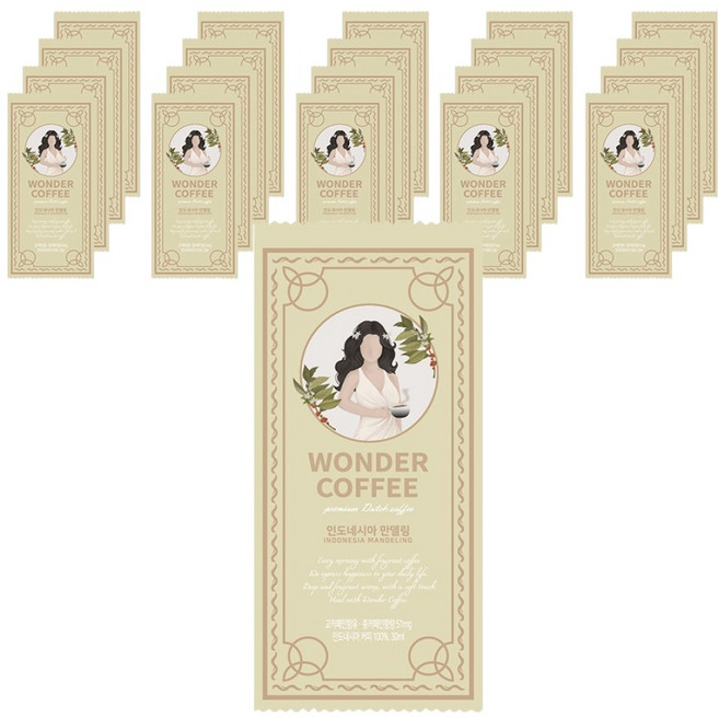 Helibean Coffee WONDER冰滴咖啡袋裝 印尼曼特寧G1, 30ml, 1包, 20包