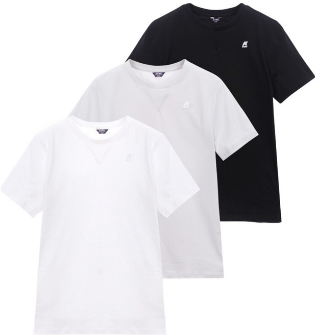 까웨 에드윙 베이직 라운드 티셔츠 Y225EUT432 3종 세트