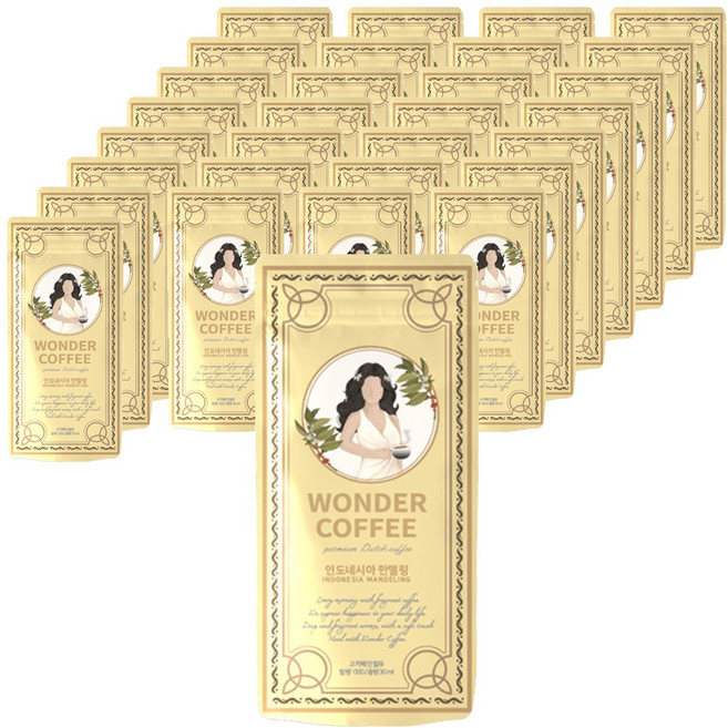 헬리빈 원더 파우치 인도네시아 만델링 G1 더치커피, 1개입, 40개, 30ml